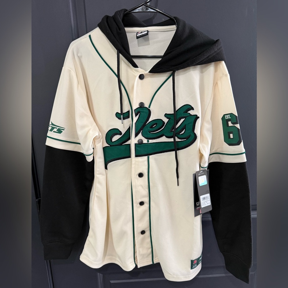 New York Jets Kelly Green Baseball
Long-sleeve Hoodie Size Mens SMALL